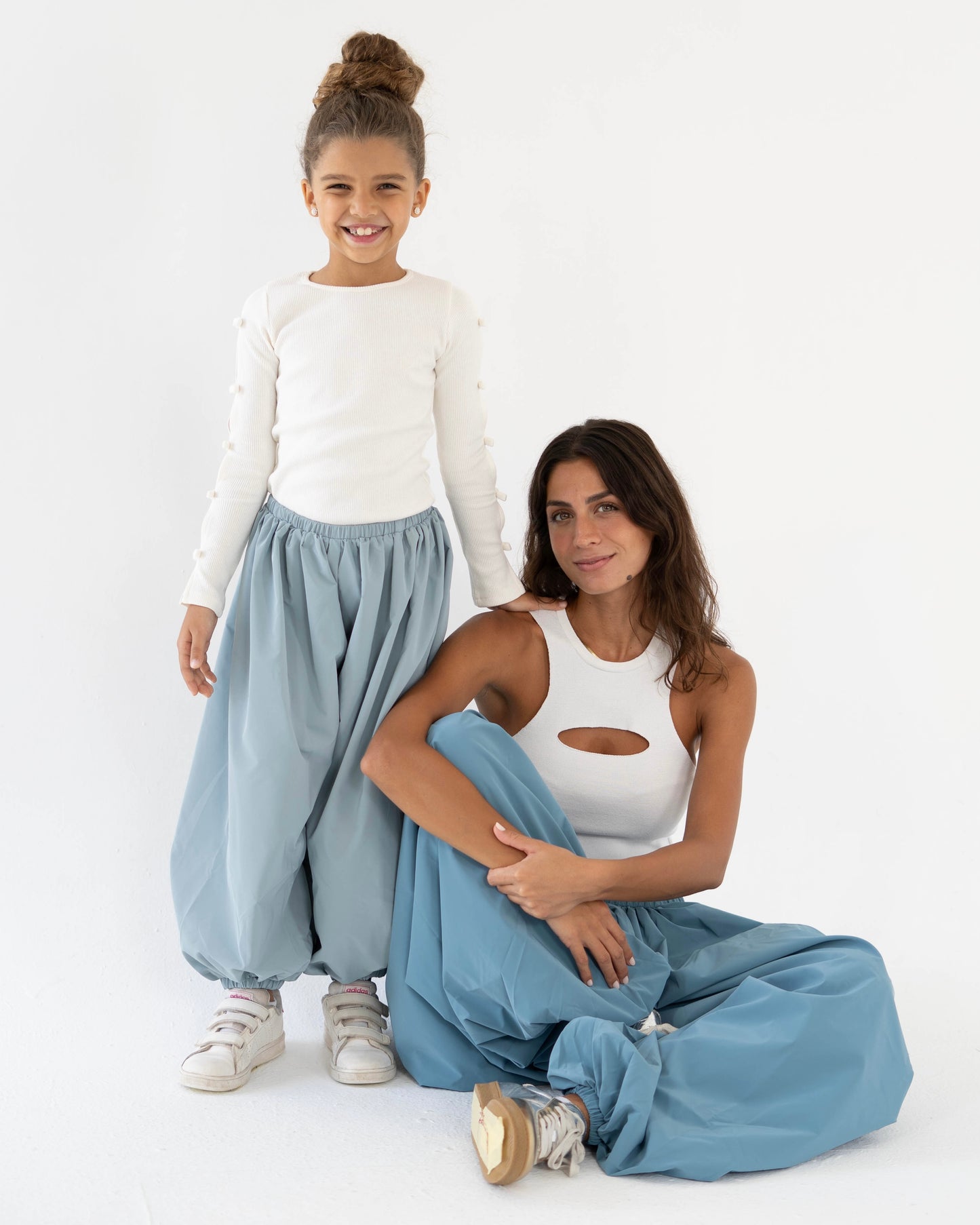 Balloon Pants in Powder Blue - Women