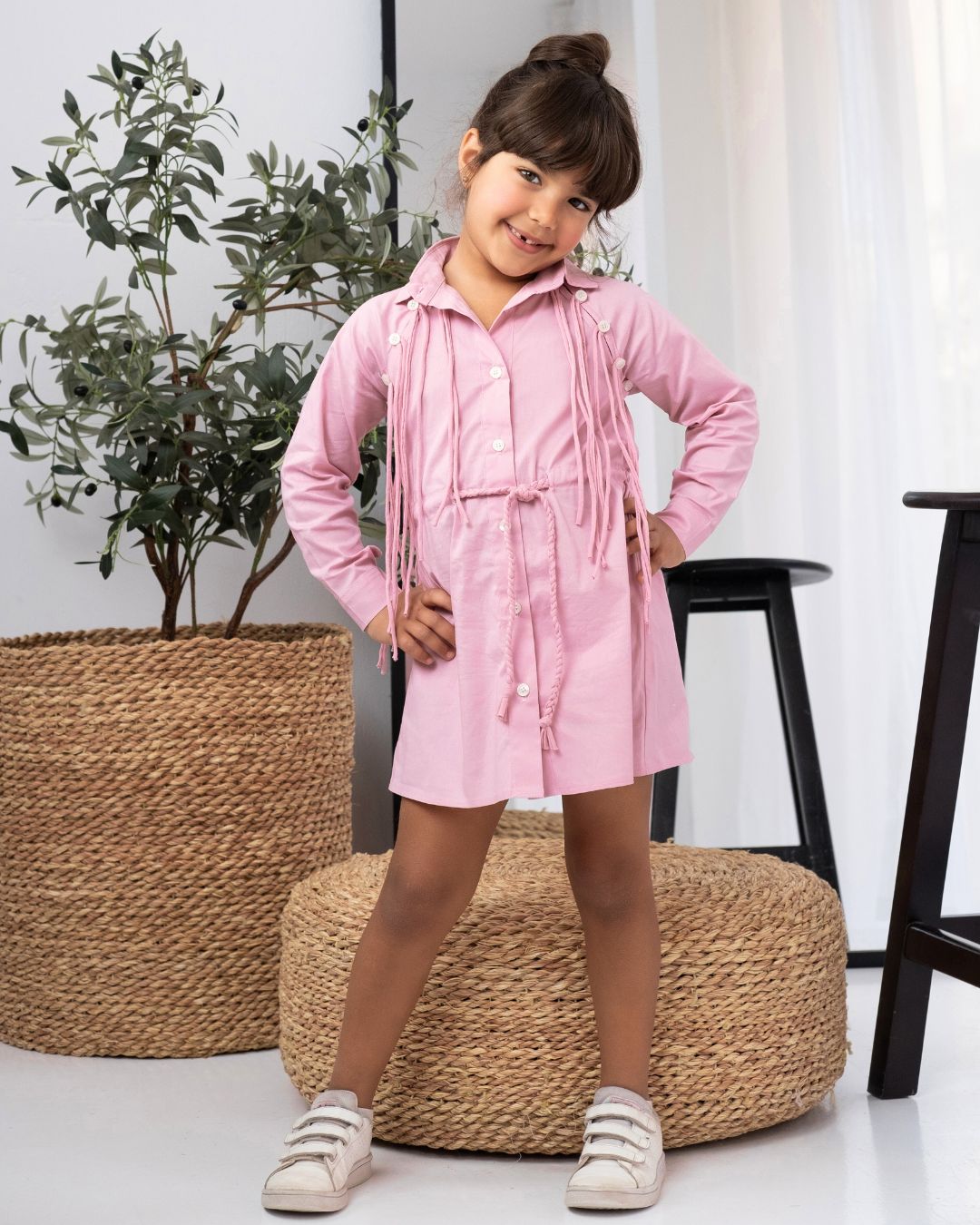 The 2-in-1 Tassel Shirt Dress