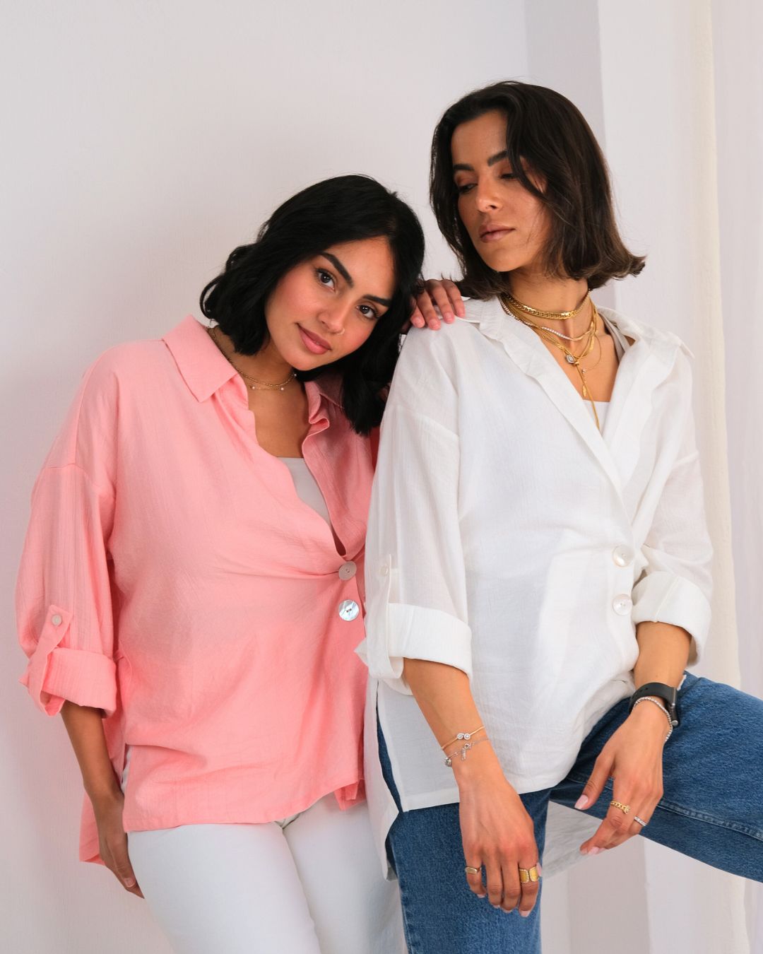 Side Wrap Shirt in Coral
