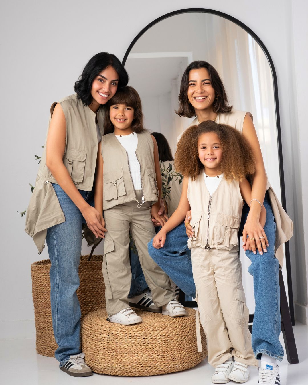 Detachable Cargo Vest in Stone Beige - Women