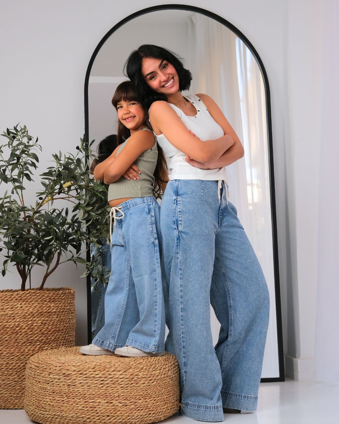 Pull-On Drawstring Jeans - Girls