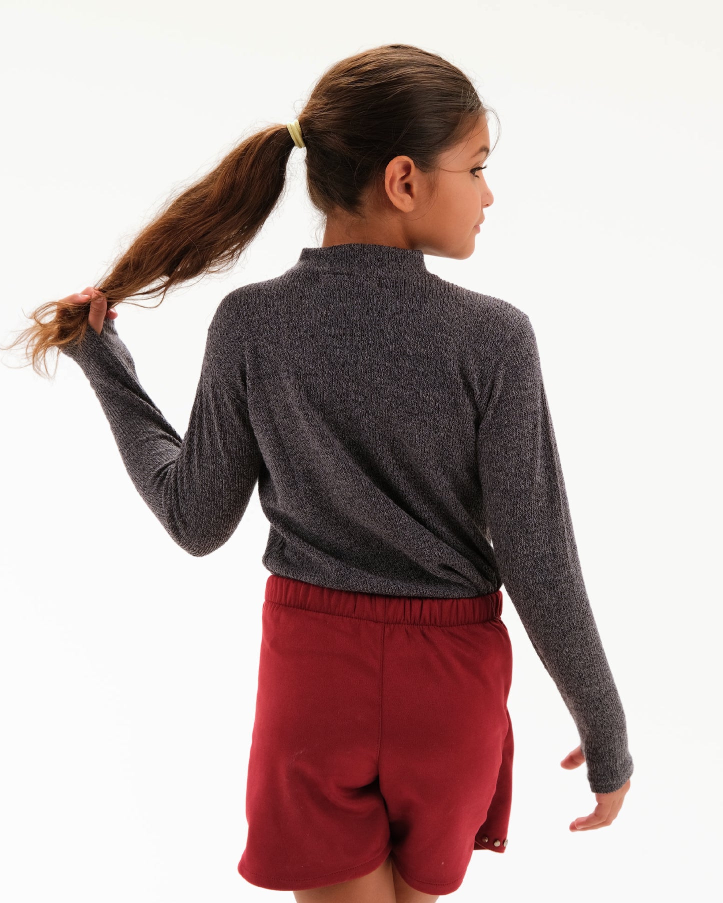 Knit Ribbed Top in Grey