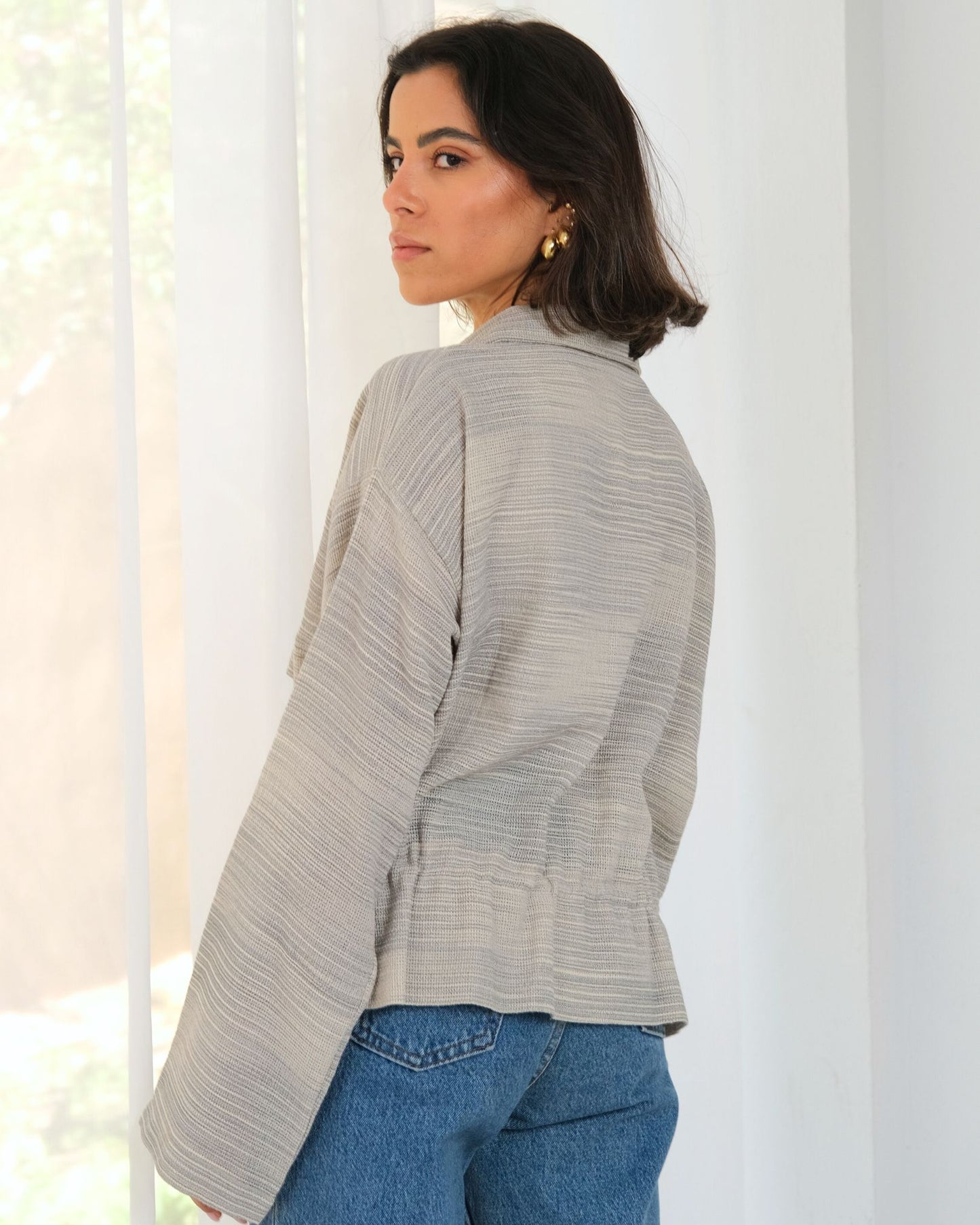 Mesh Jacket in Ash Grey
