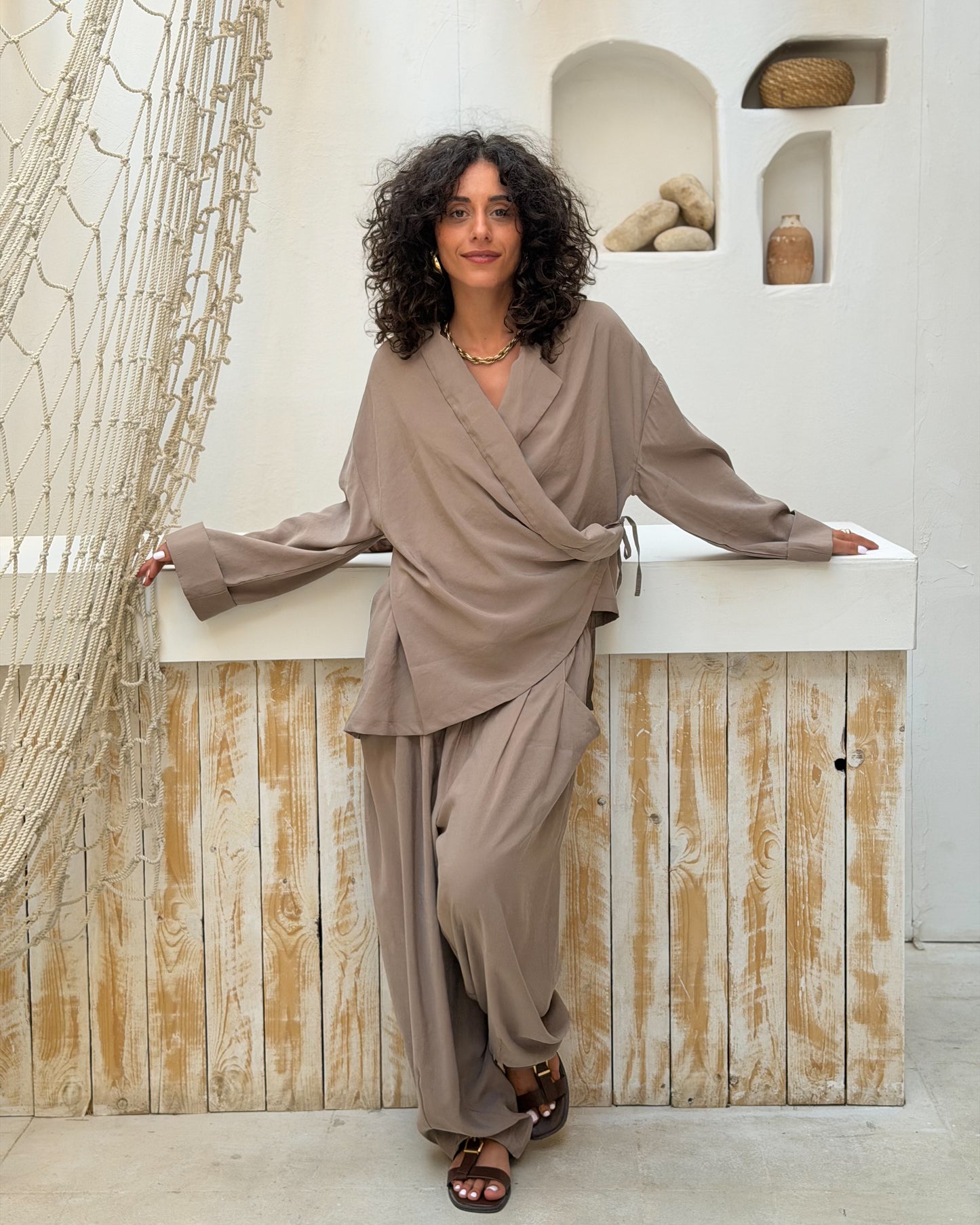 Flowy Balloon Pants - Mocha