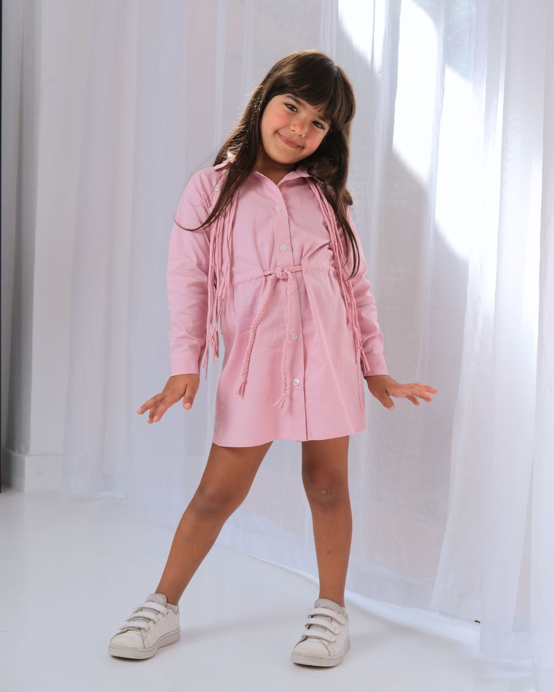 The 2-in-1 Tassel Shirt Dress