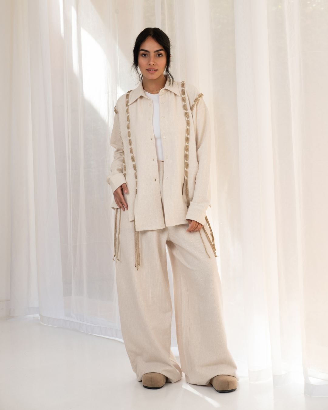 Pleats Linen Pants