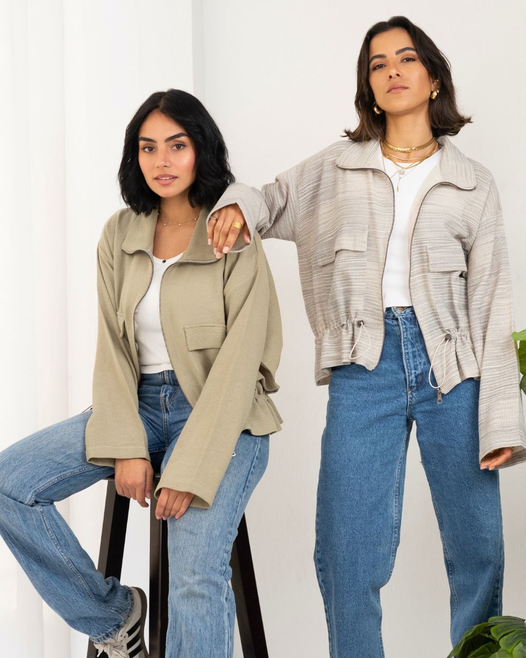 Mesh Jacket in Olive