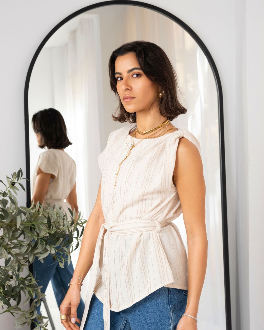 Asymmetrical Linen Knot Top