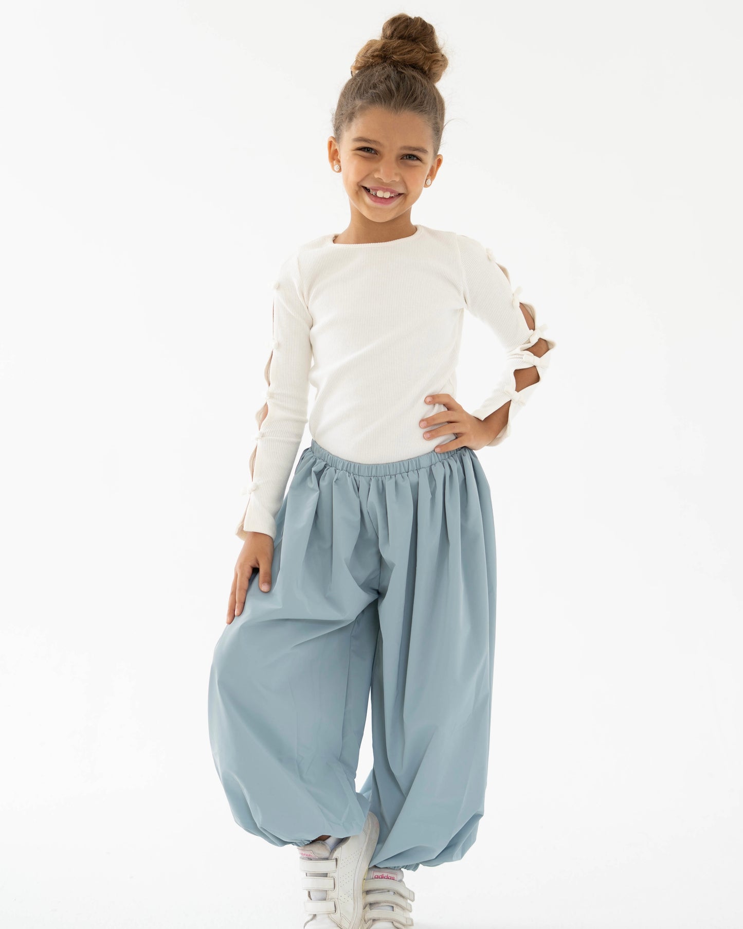 Balloon Pants in Cloud Blue - Girls