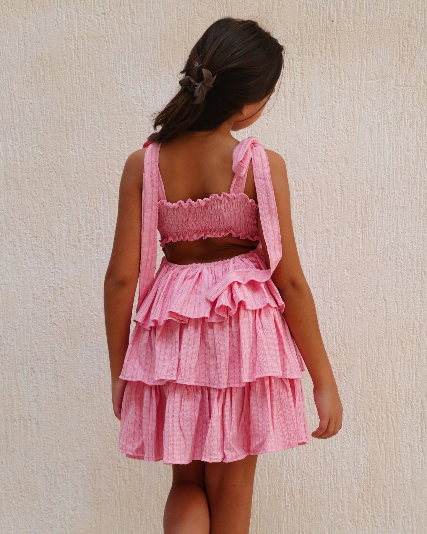 Ruffle Dress in Pink