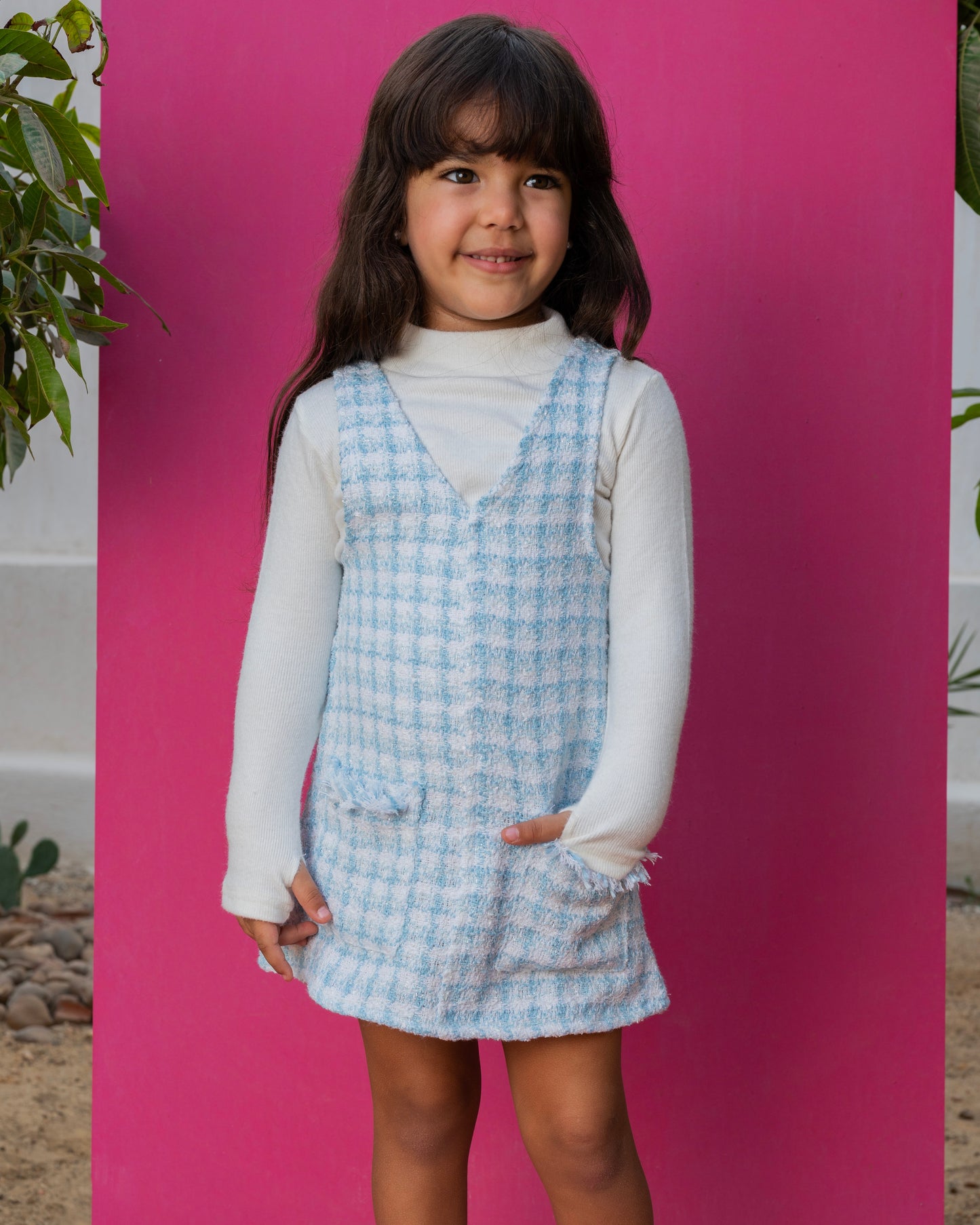 Tweed Checkered Dress