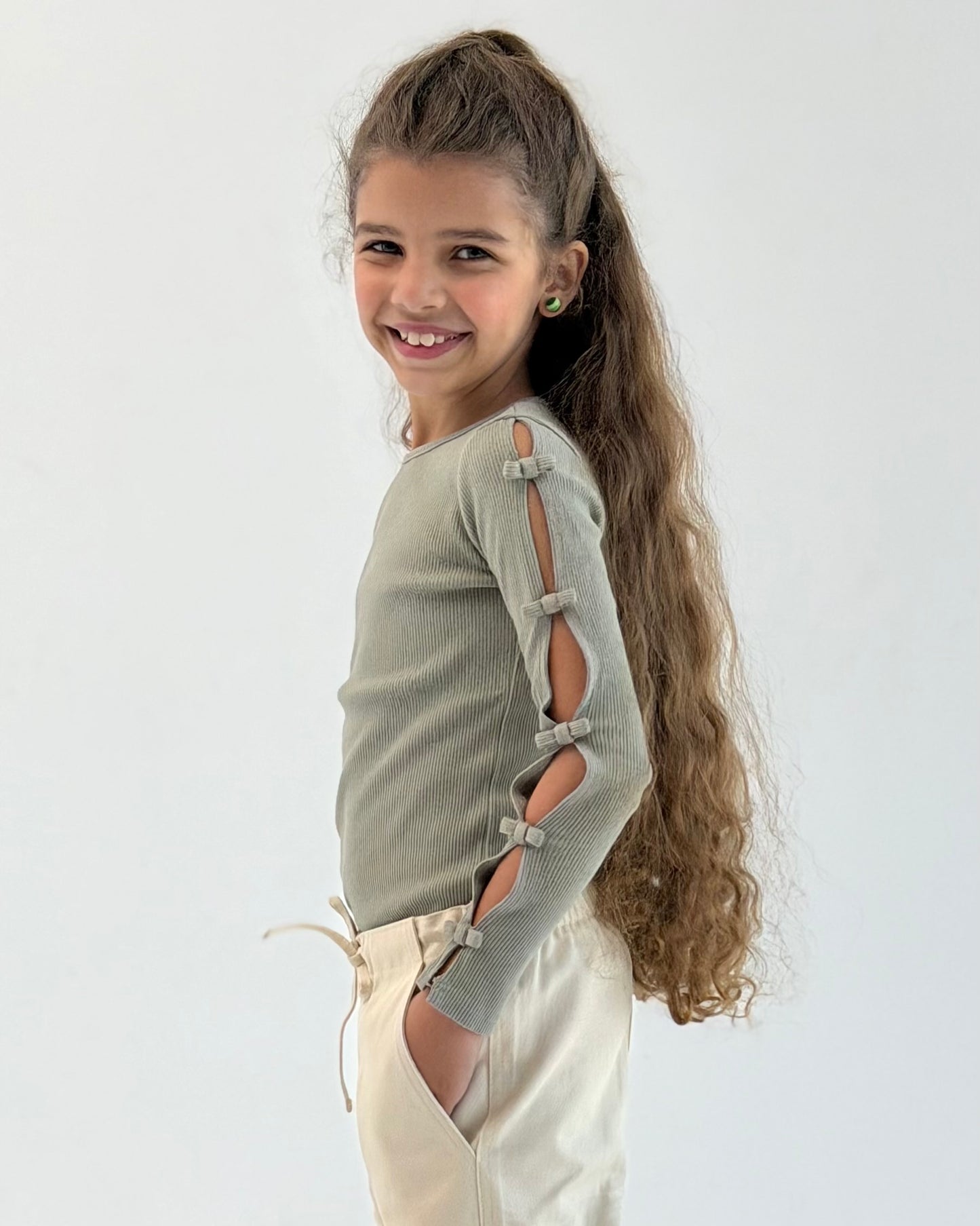 Bow Top in Olive