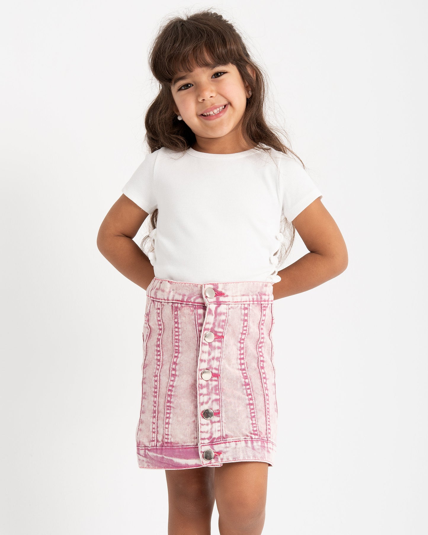 The Pink Wash Denim Skirt