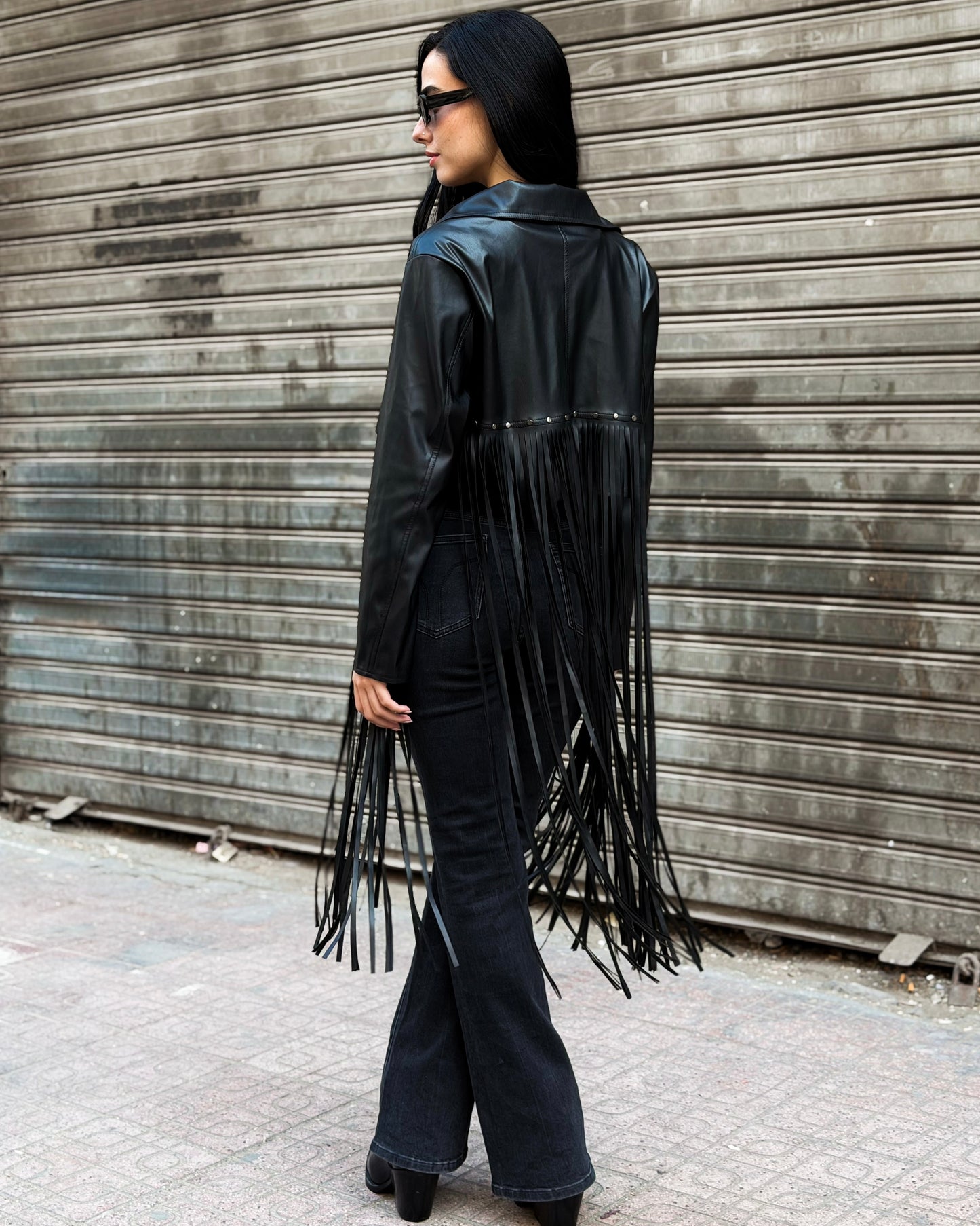 Fringe Leather Jacket