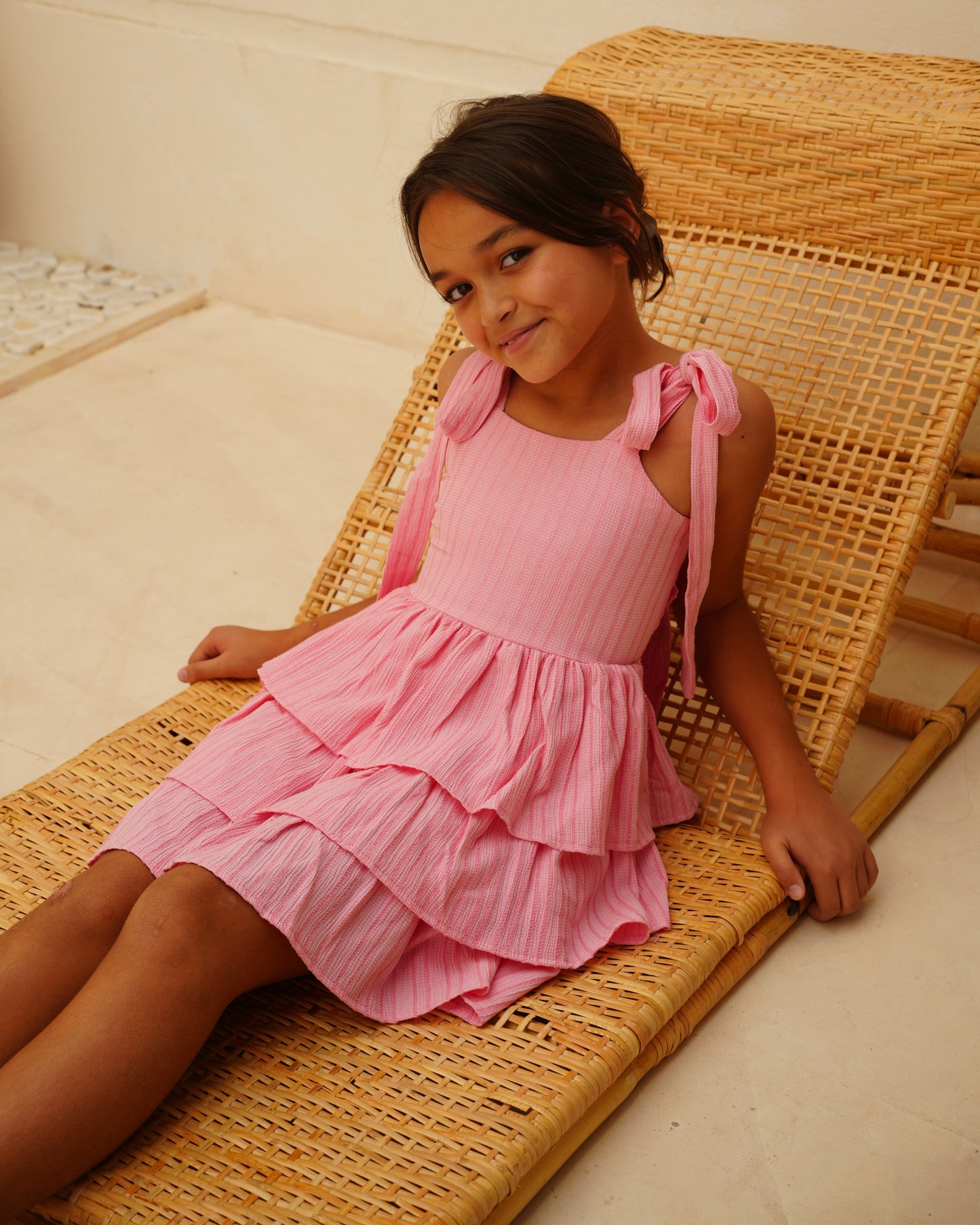 Ruffle Dress in Pink