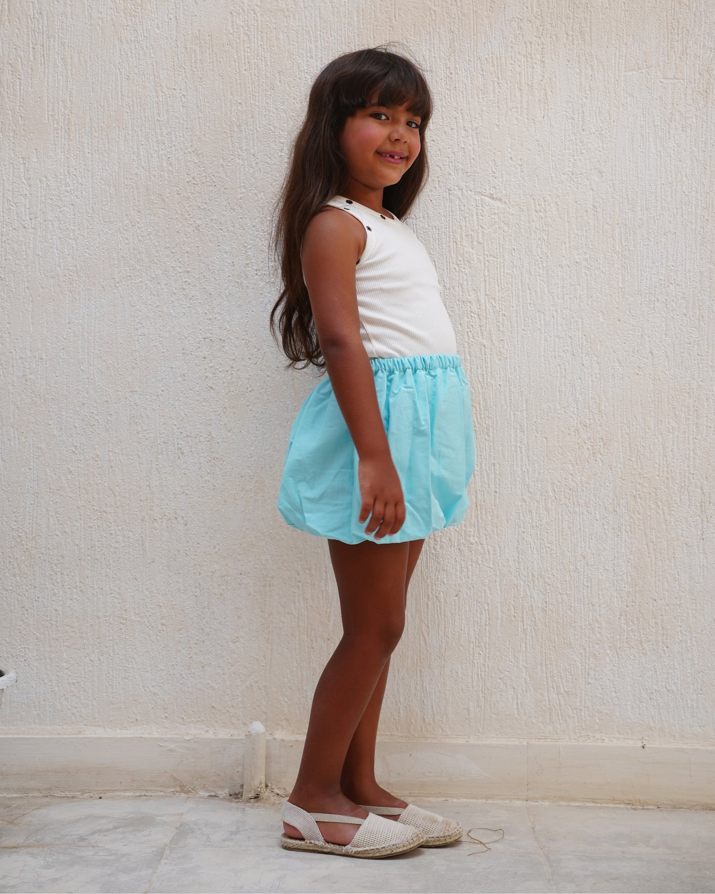 Aqua Blue Bubble Skirt