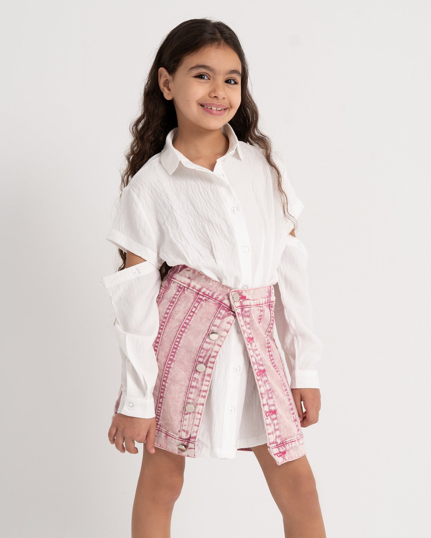 The Pink Wash Denim Skirt