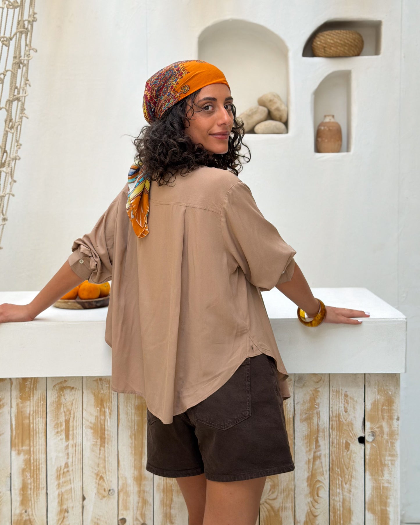 The Wrap Shirt - Mocha