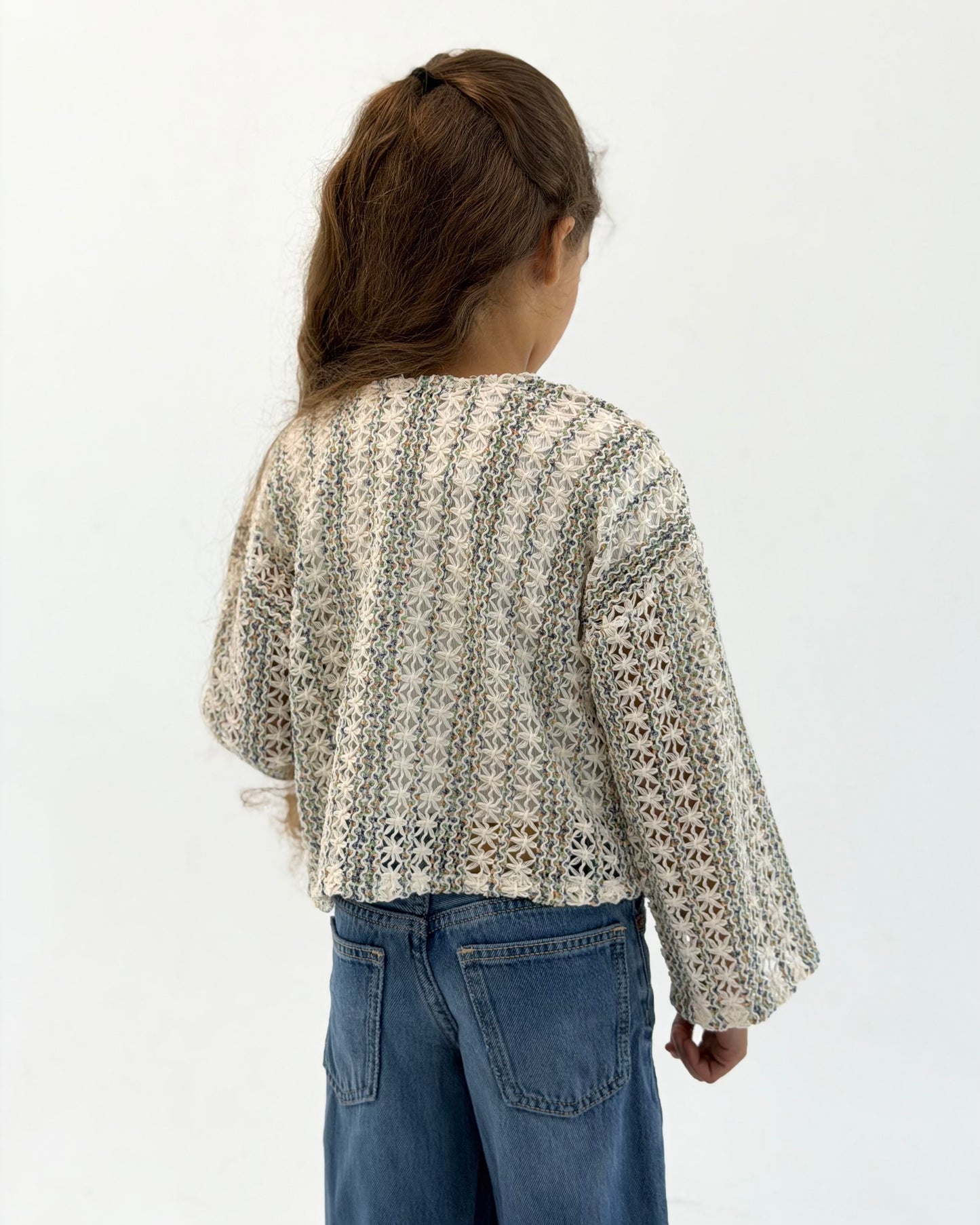 Crochet Net Cardigan - Kids
