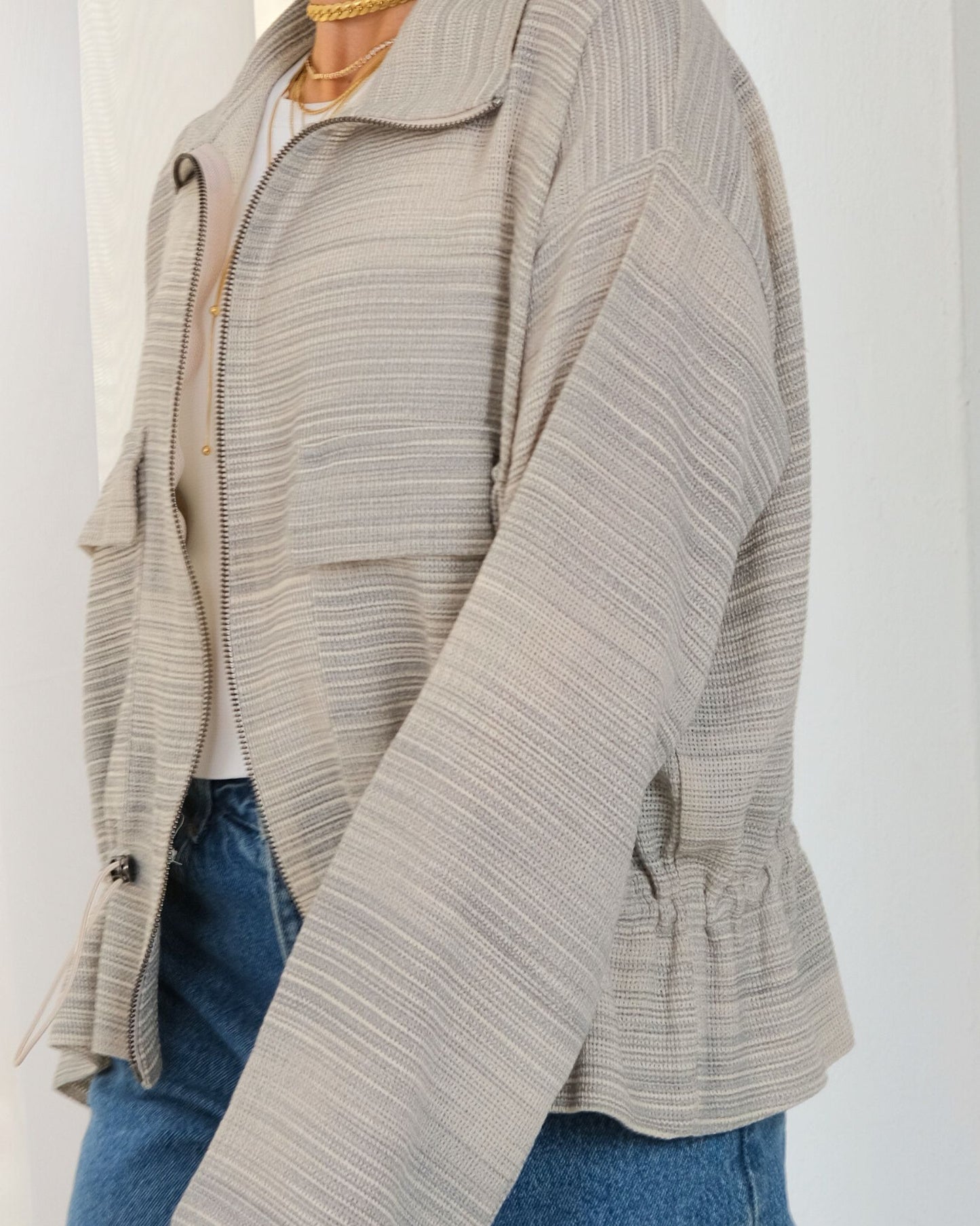 Mesh Jacket in Ash Grey