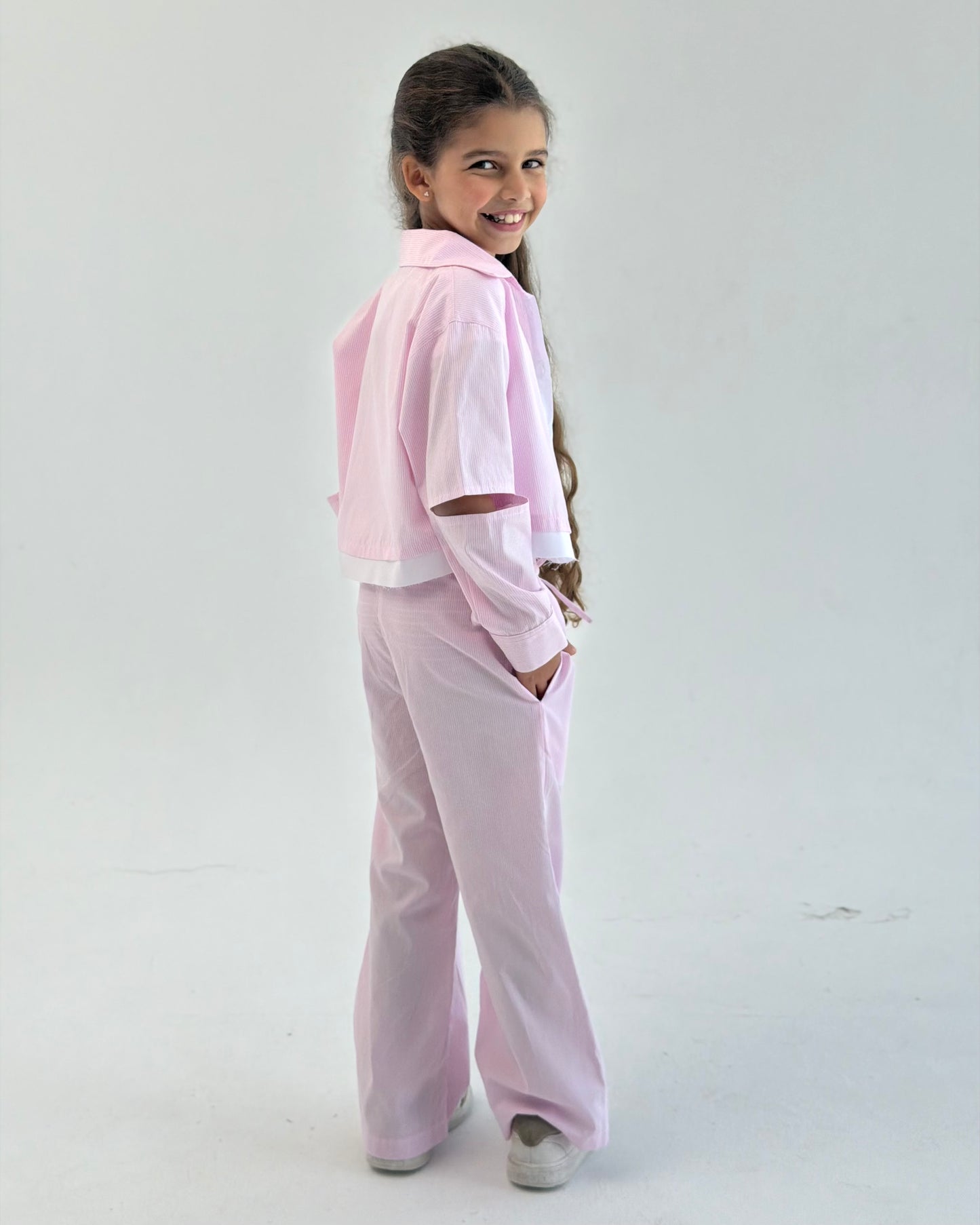 Cutout Pink Stripe Set