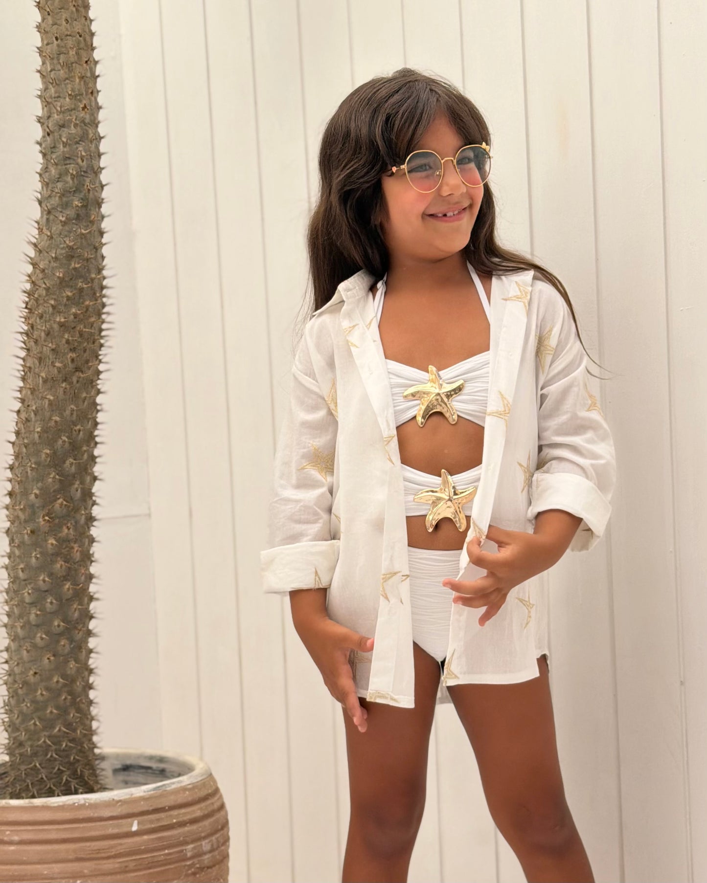 Oversized Cover-Up Shirt - Girls