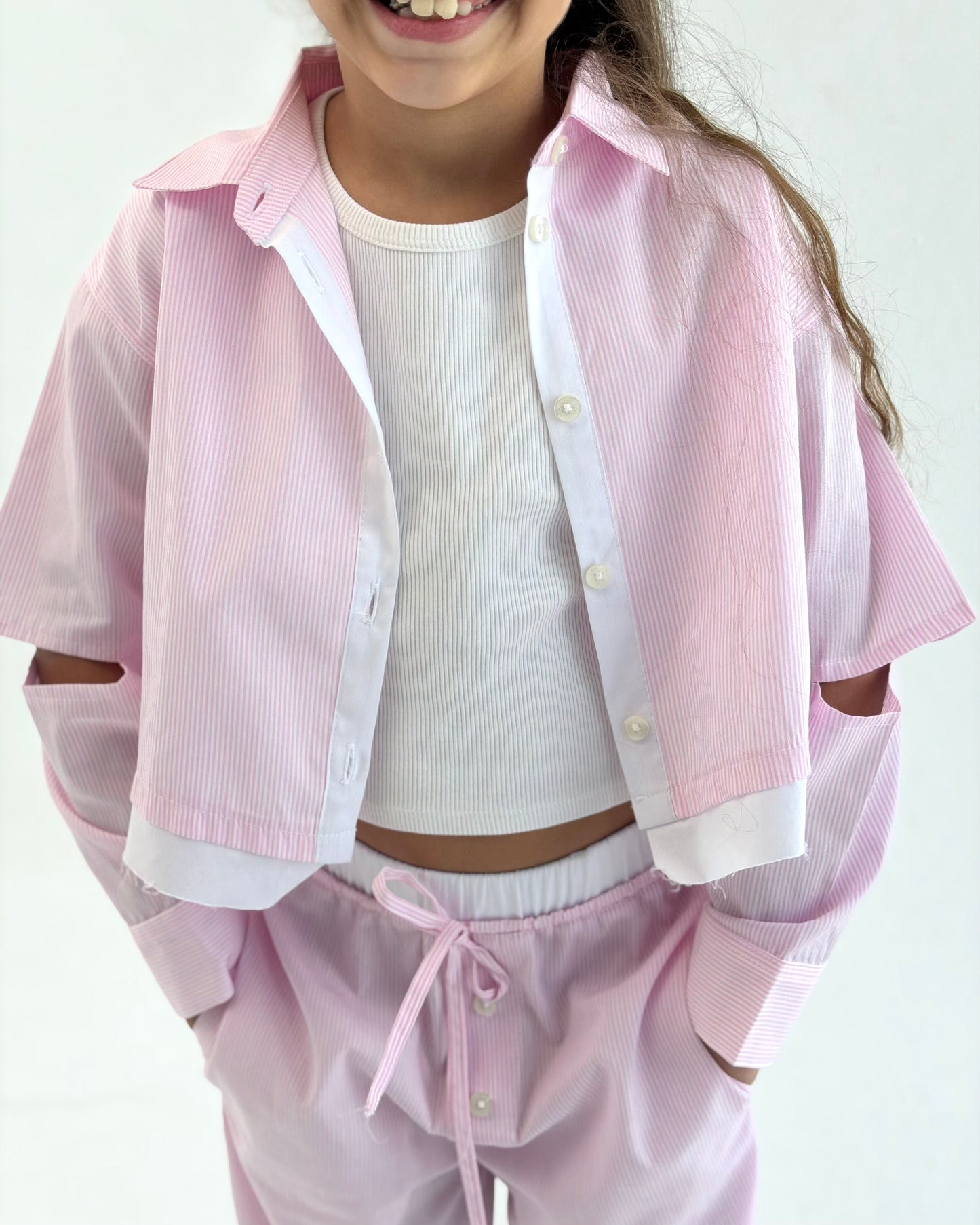 Cutout Pink Stripe Set
