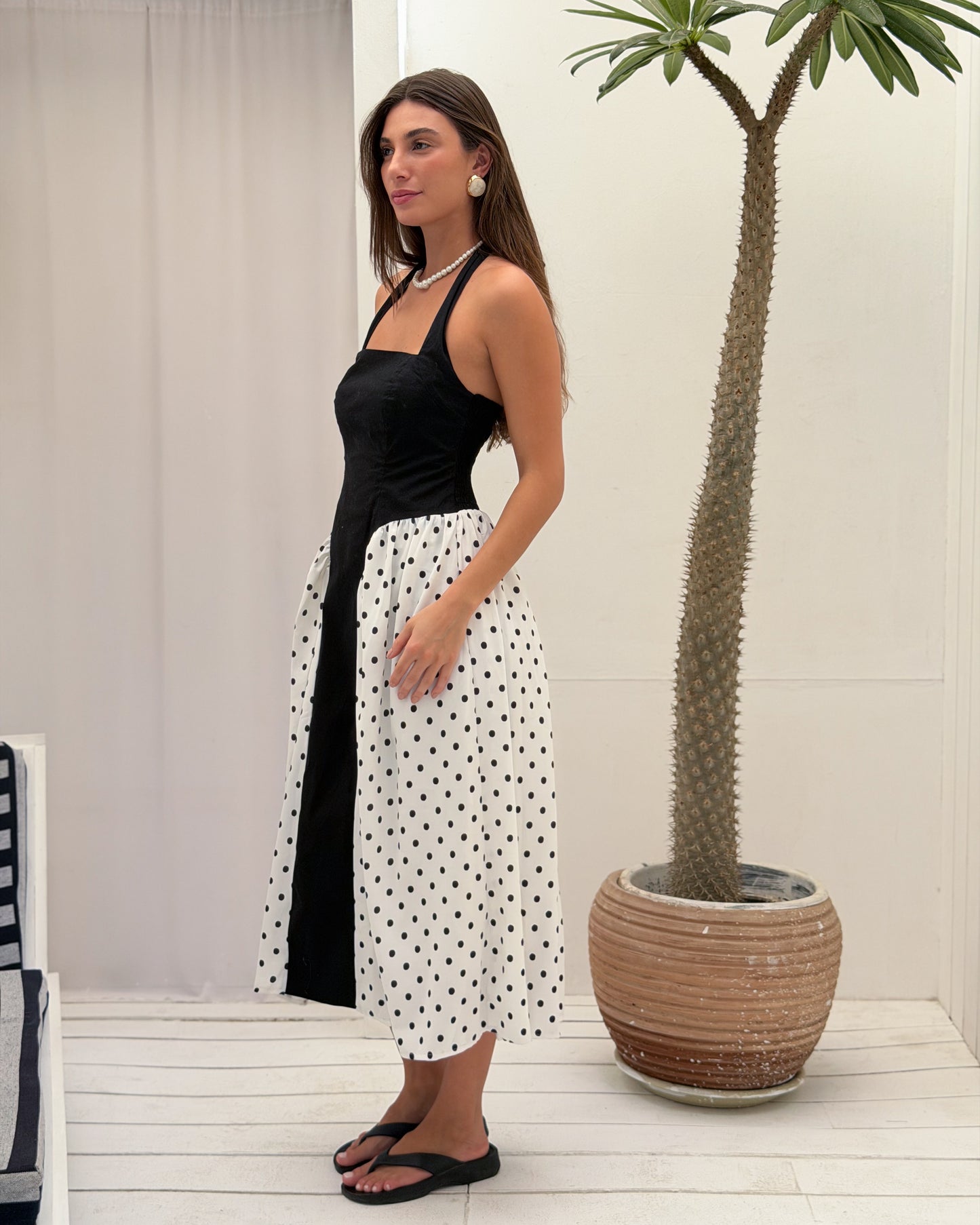 Polka Halter Dress