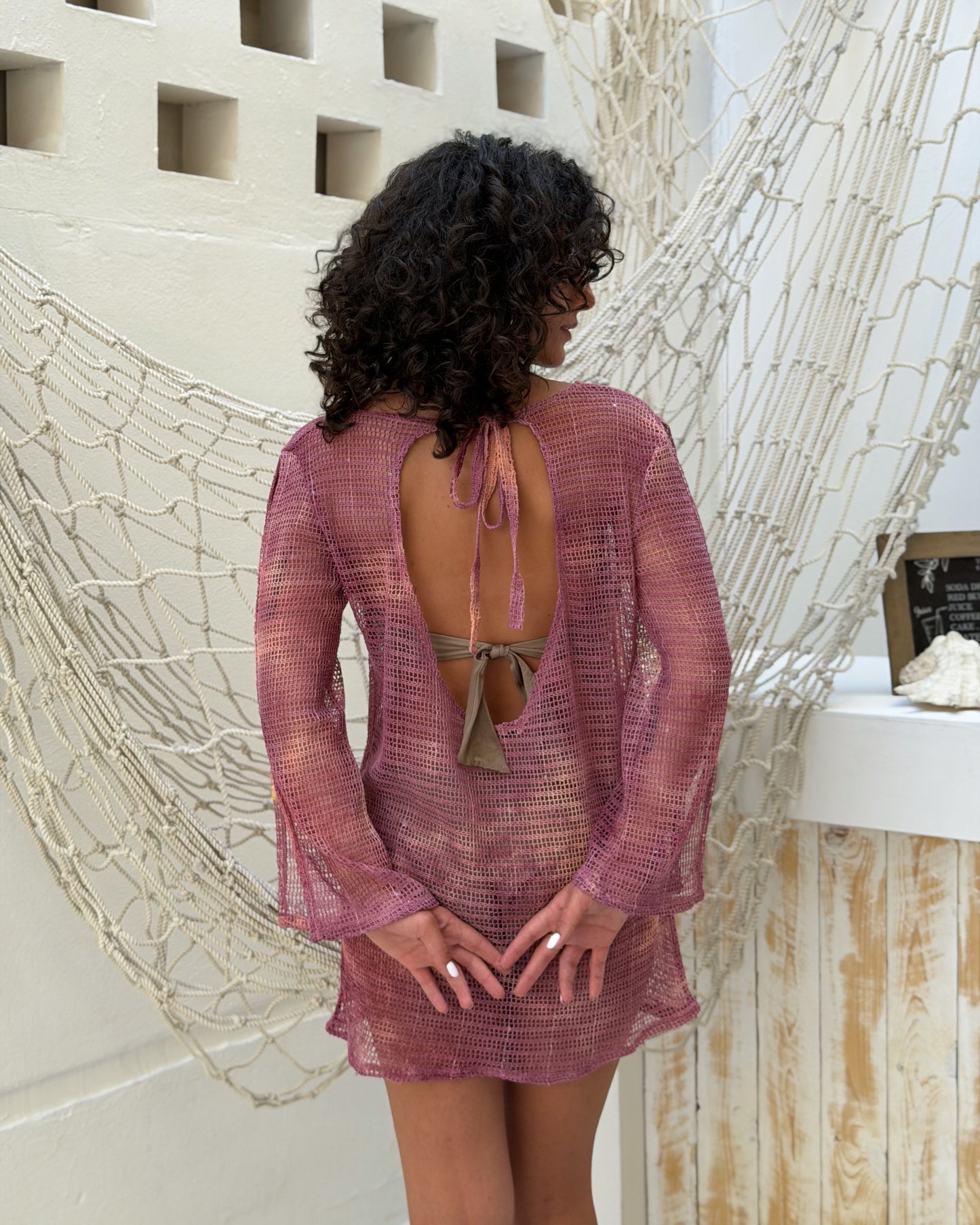 Pink Beaded Cover-Up