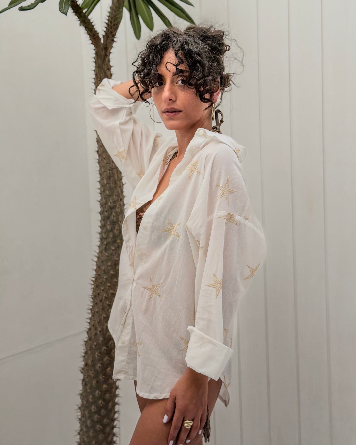 Oversized Cover-Up Shirt - Women