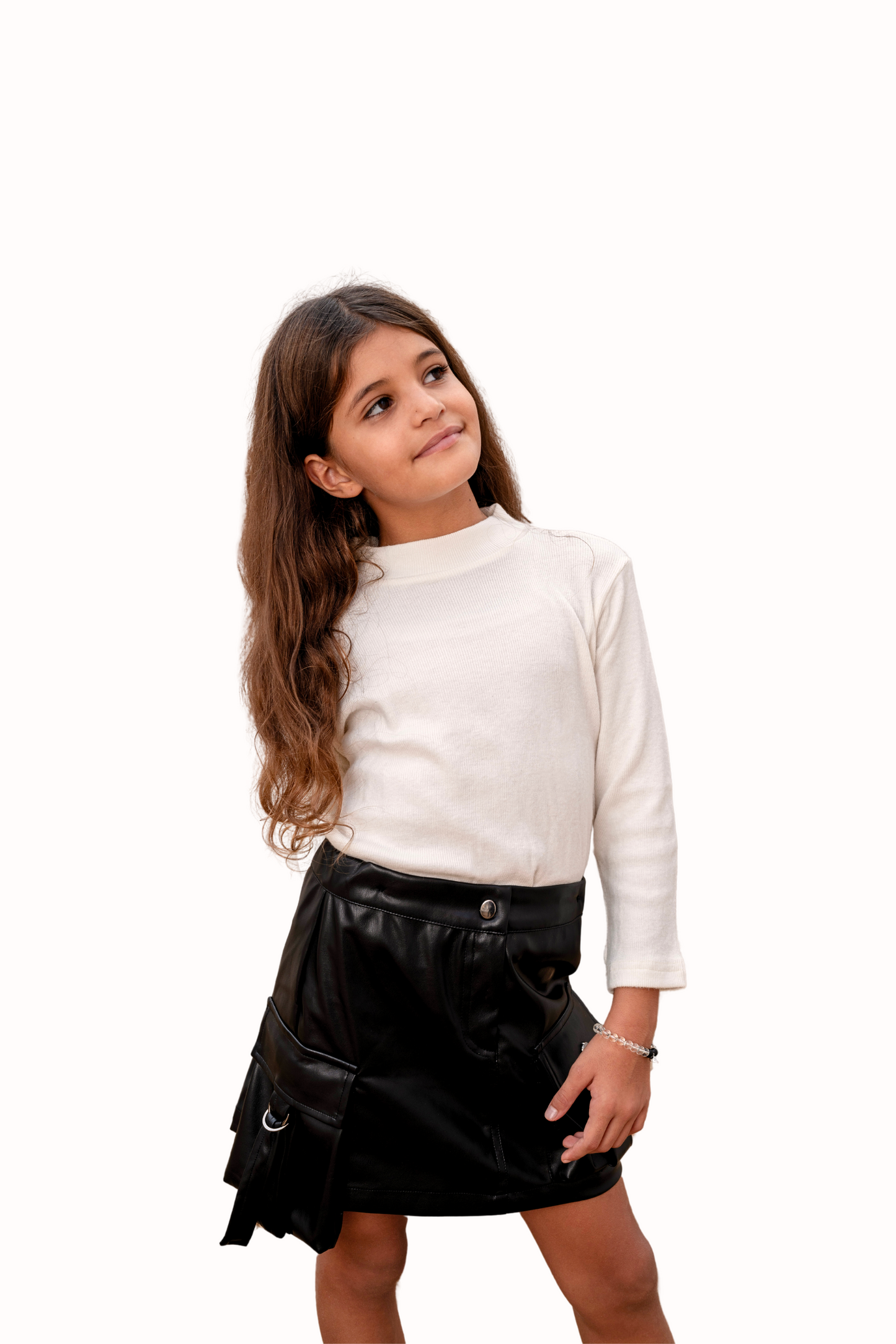 Cargo Leather Skirt