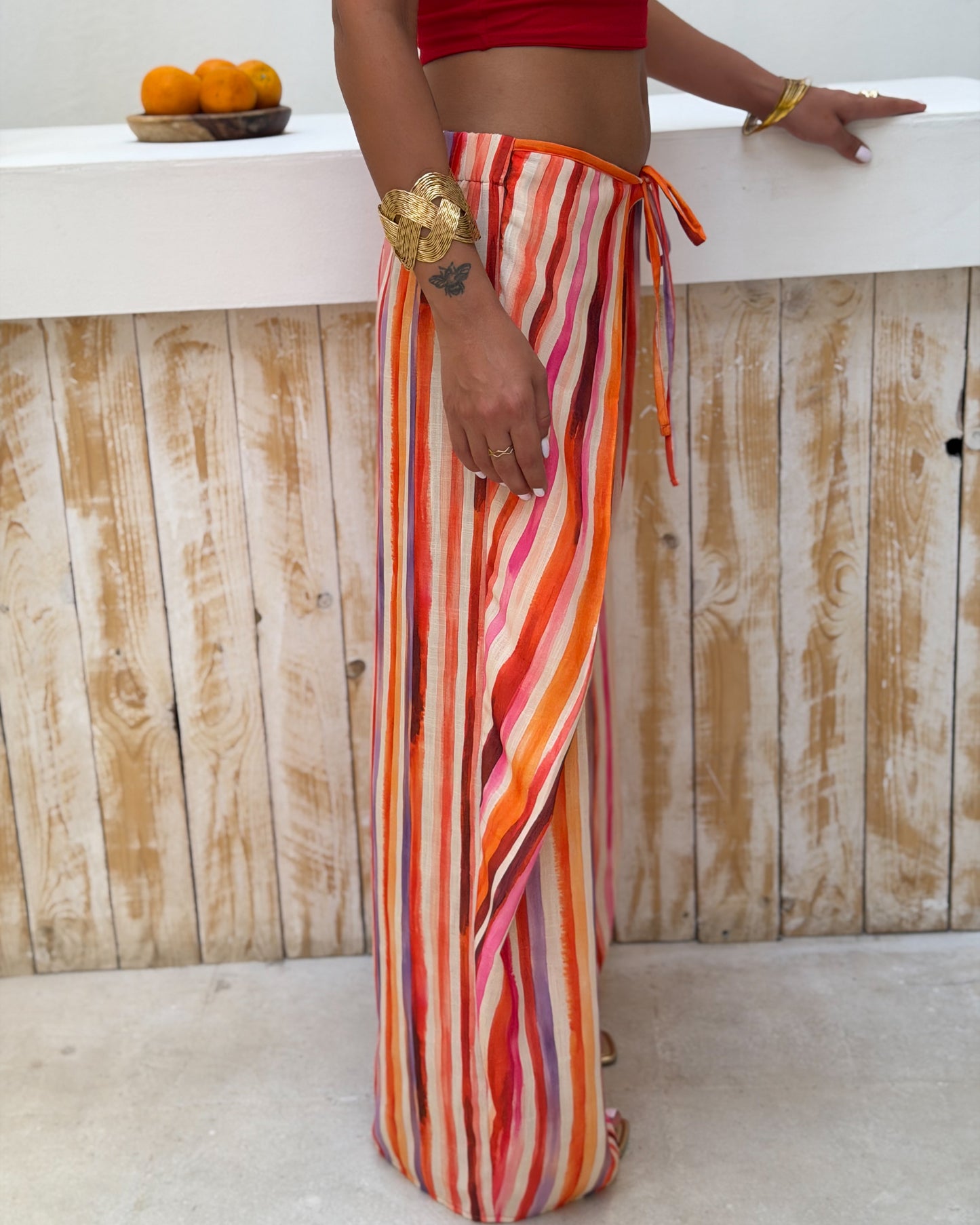 Wrap Pants - Sol Stripes