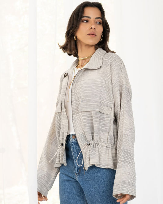 Mesh Jacket in Ash Grey