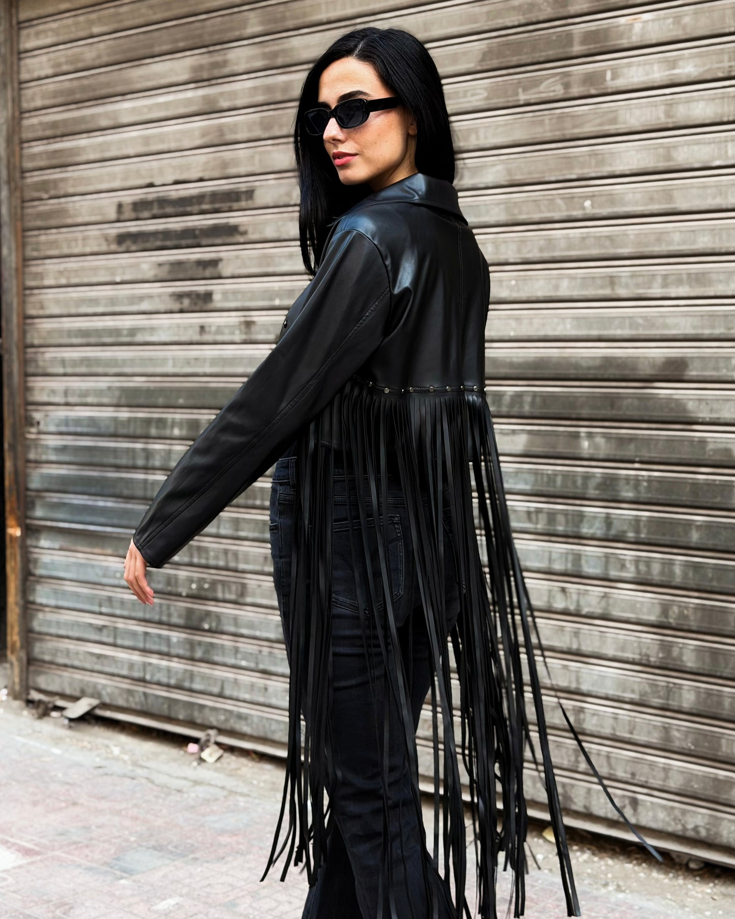 Fringe Leather Jacket