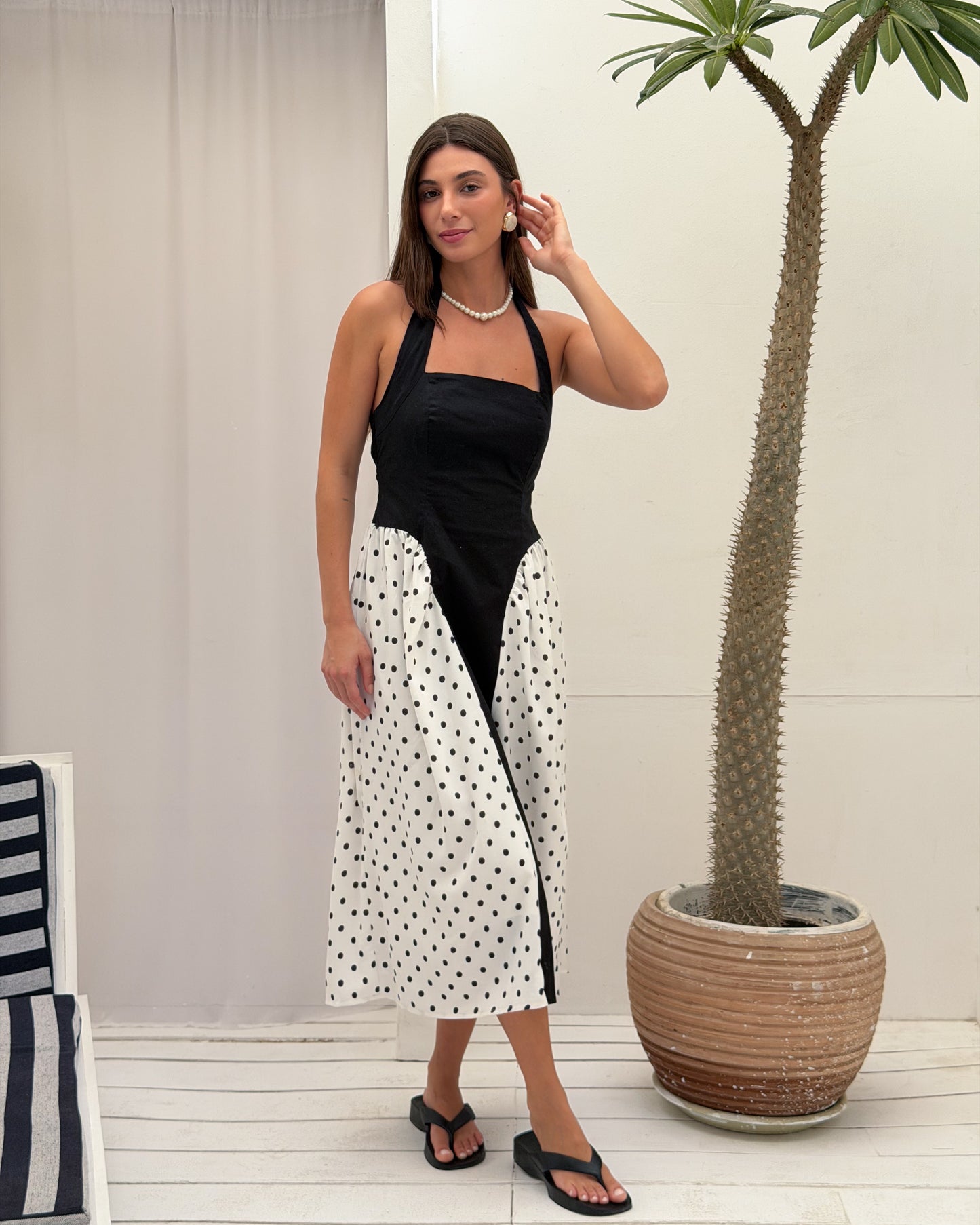 Polka Halter Dress