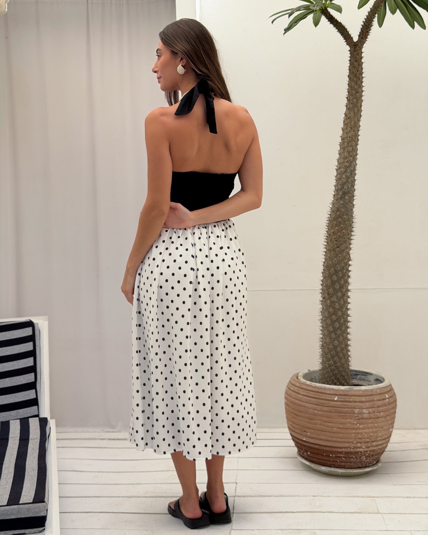 Polka Halter Dress