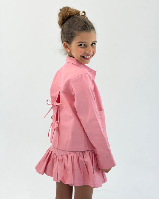 Bow Back Jacket - Pink