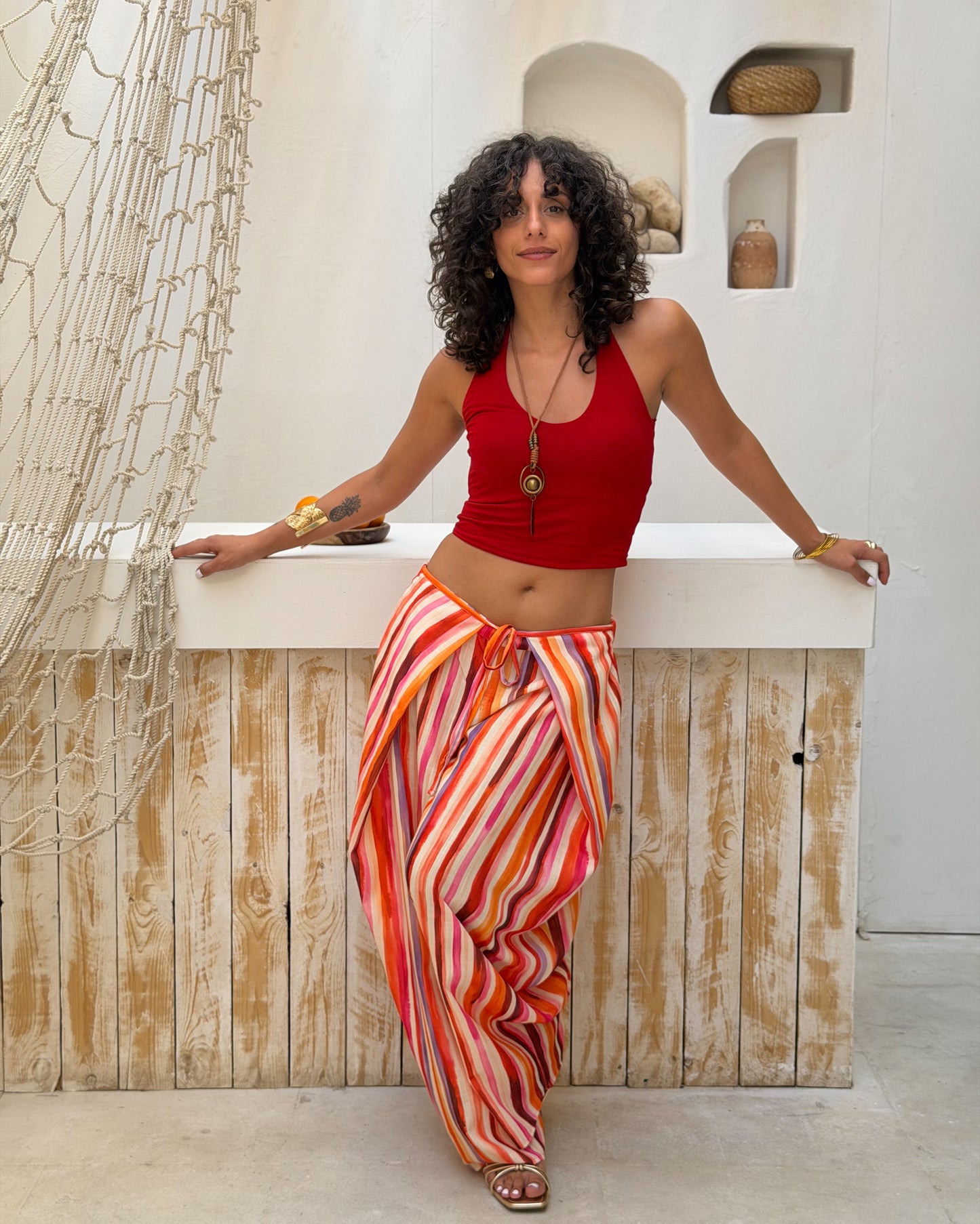 Wrap Pants - Sol Stripes