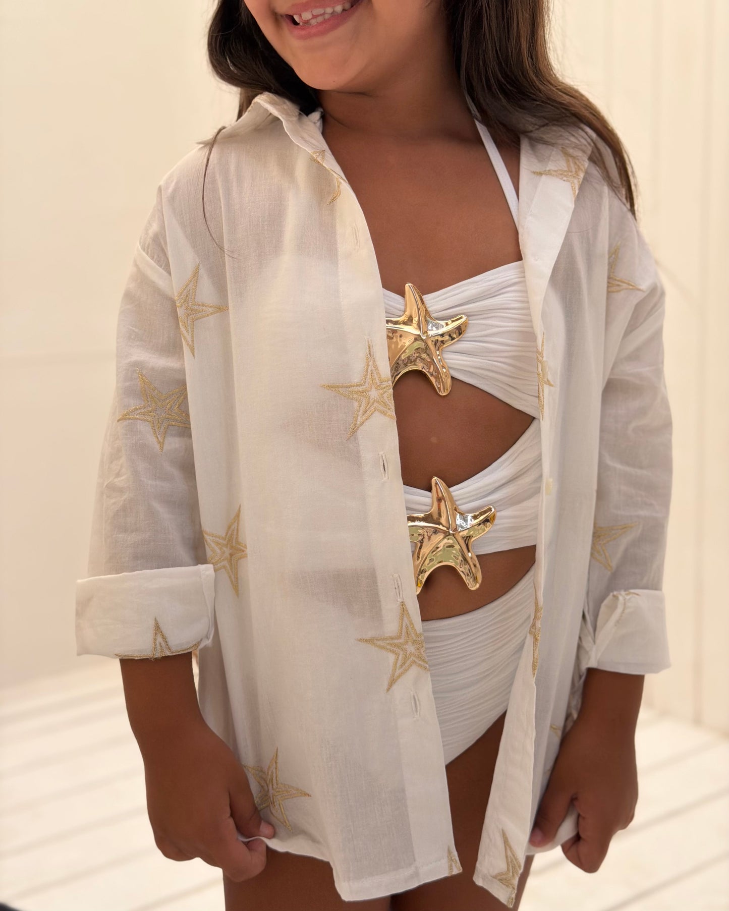 Oversized Cover-Up Shirt - Girls