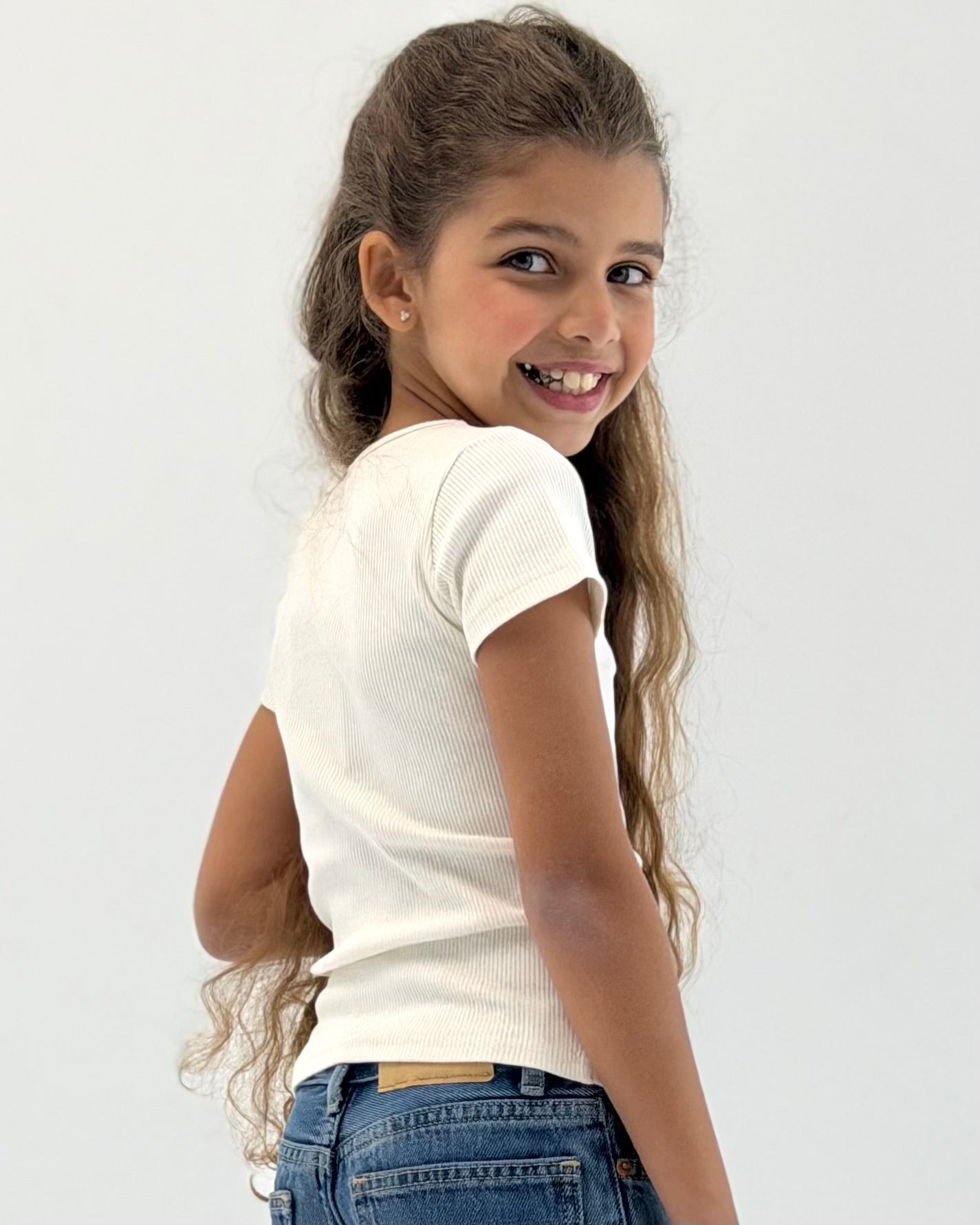 Ribbed Lace-up Tee