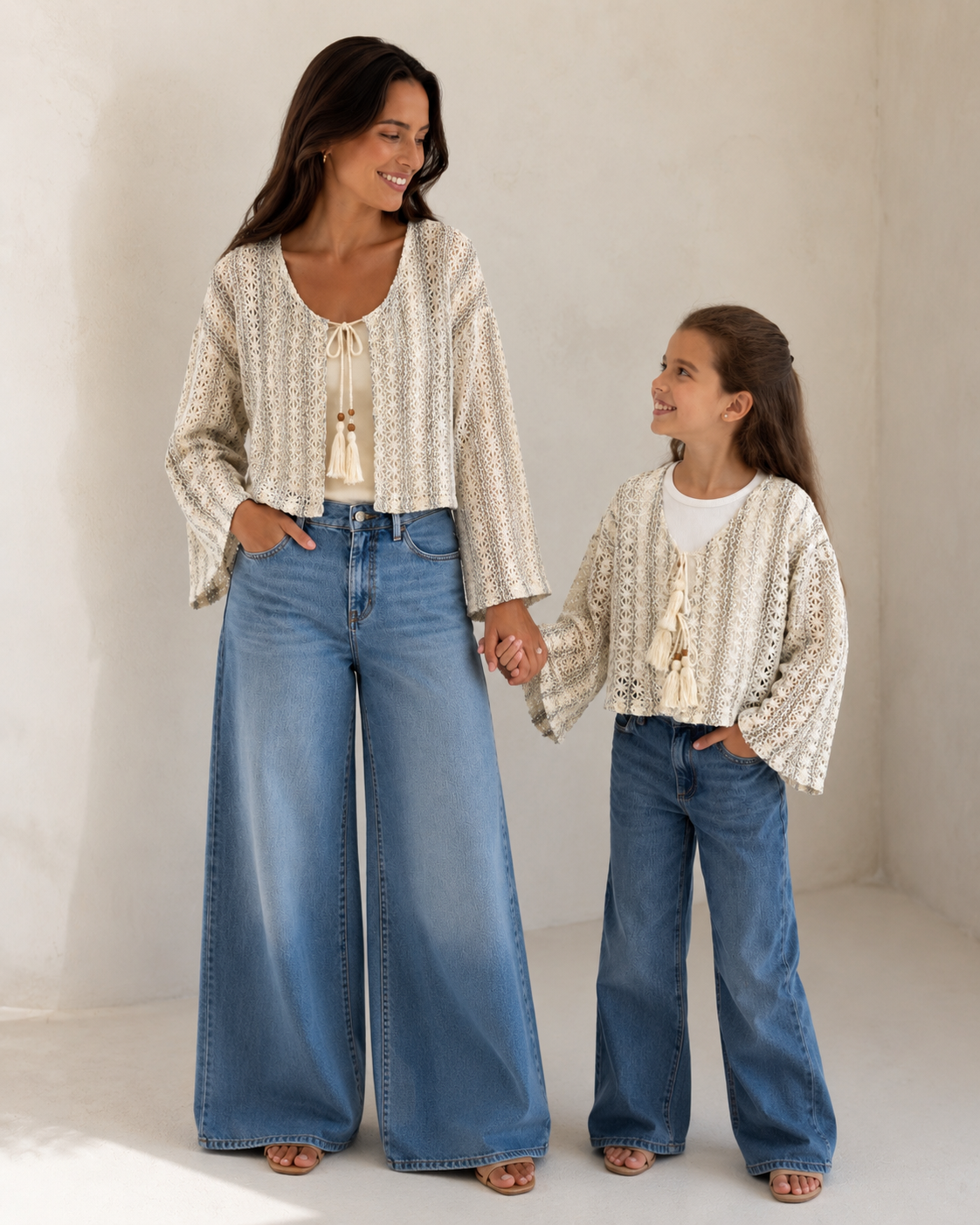 Crochet Net Cardigan - Women