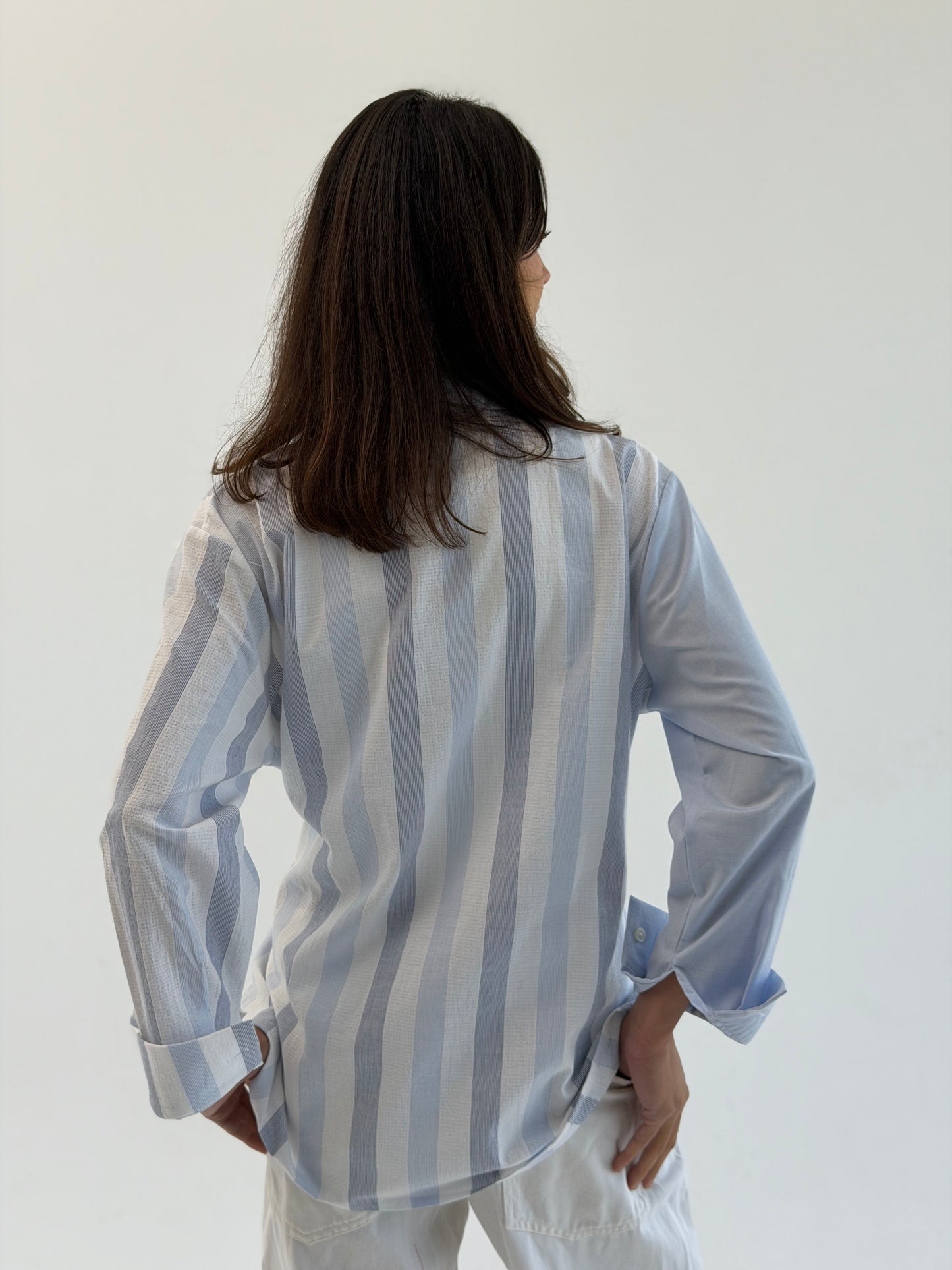 Tie-front Striped Shirt