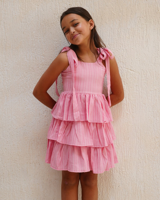 Ruffle Dress in Pink