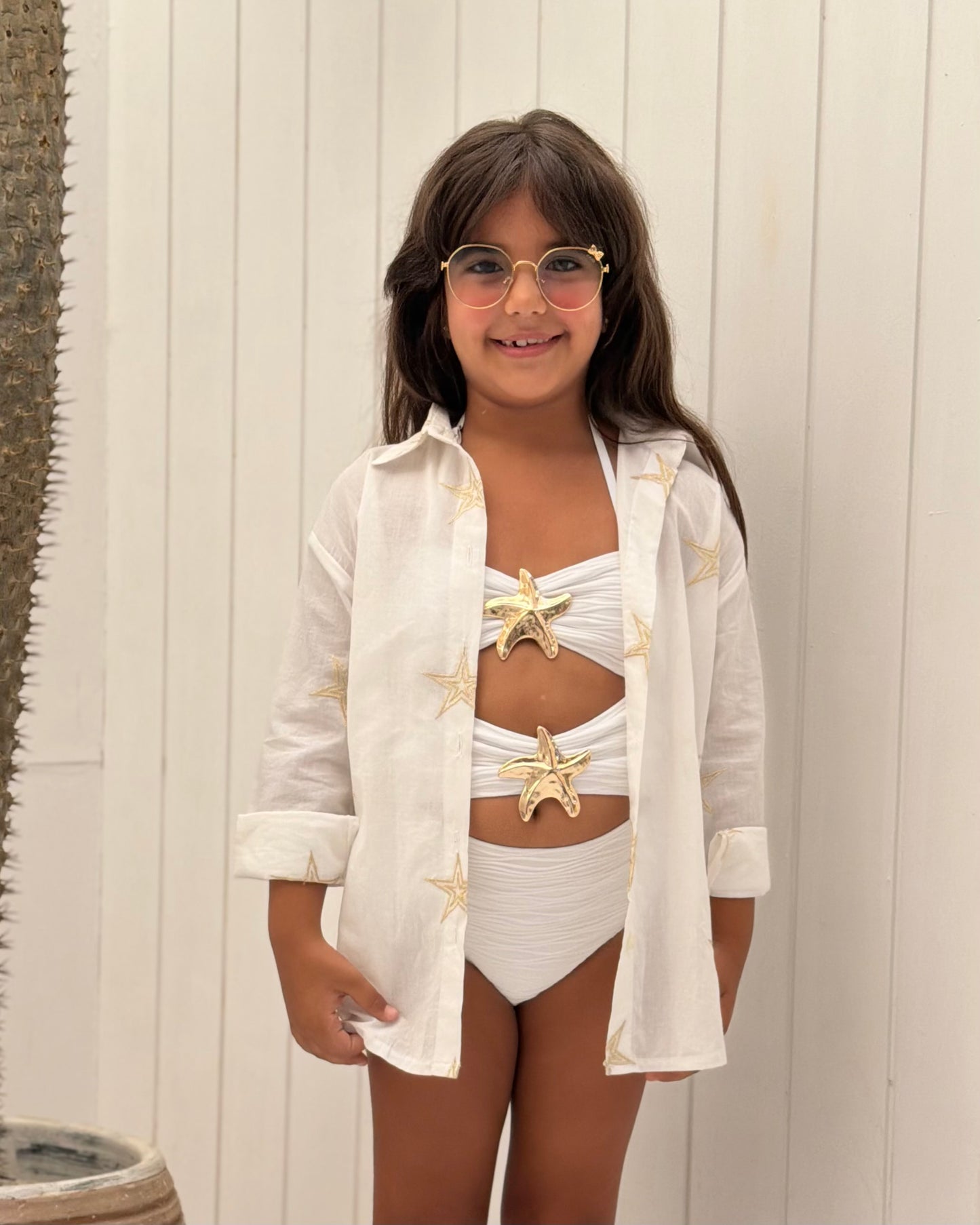 Oversized Cover-Up Shirt - Girls
