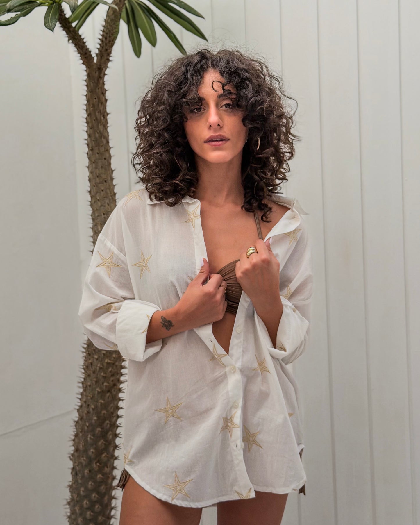 Oversized Cover-Up Shirt - Women